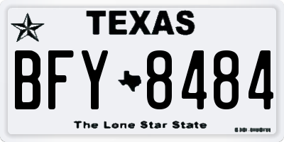 TX license plate BFY8484