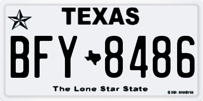 TX license plate BFY8486