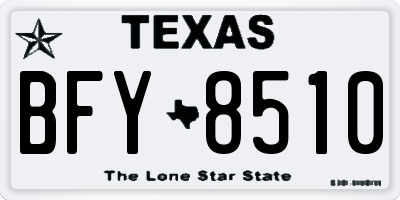 TX license plate BFY8510