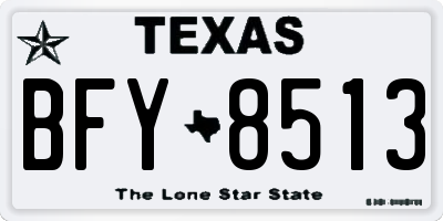 TX license plate BFY8513