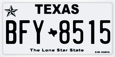 TX license plate BFY8515
