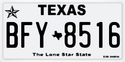 TX license plate BFY8516