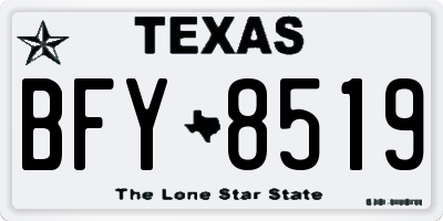 TX license plate BFY8519