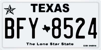 TX license plate BFY8524