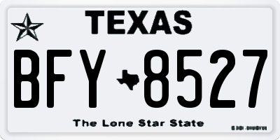 TX license plate BFY8527