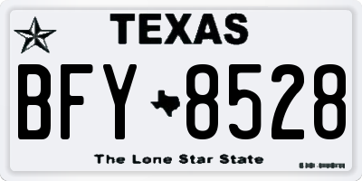 TX license plate BFY8528