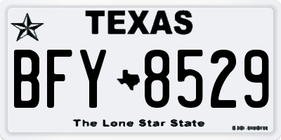 TX license plate BFY8529
