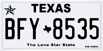 TX license plate BFY8535