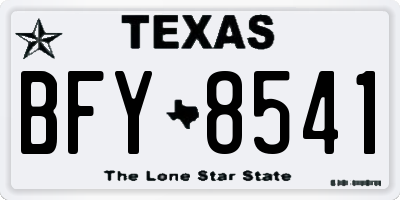 TX license plate BFY8541