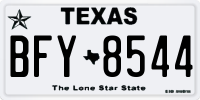 TX license plate BFY8544