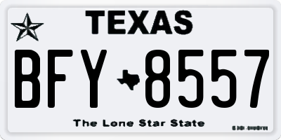 TX license plate BFY8557