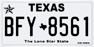 TX license plate BFY8561