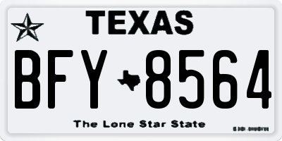 TX license plate BFY8564