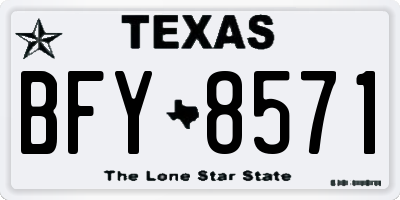 TX license plate BFY8571