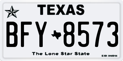 TX license plate BFY8573