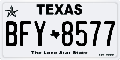 TX license plate BFY8577