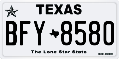 TX license plate BFY8580