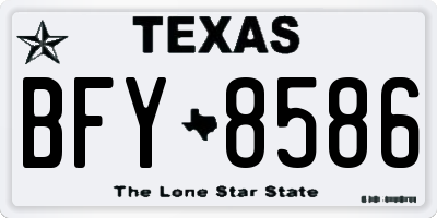 TX license plate BFY8586