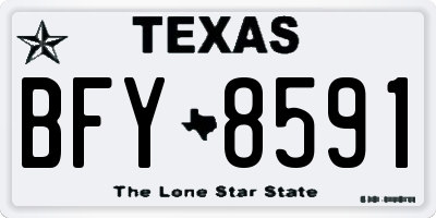 TX license plate BFY8591