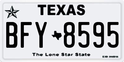 TX license plate BFY8595