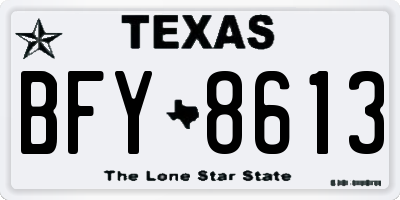 TX license plate BFY8613
