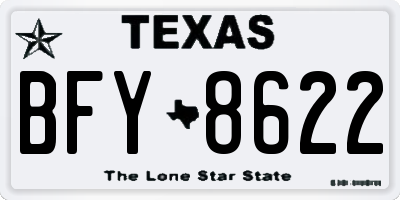 TX license plate BFY8622