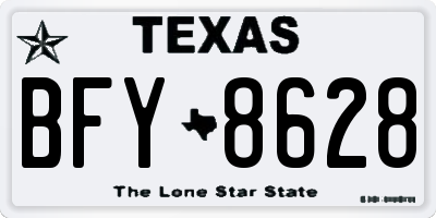 TX license plate BFY8628