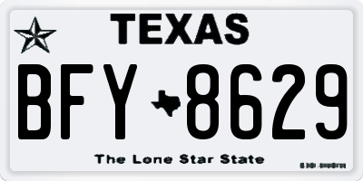TX license plate BFY8629
