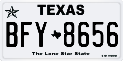 TX license plate BFY8656
