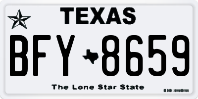 TX license plate BFY8659