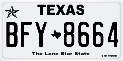 TX license plate BFY8664
