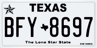 TX license plate BFY8697