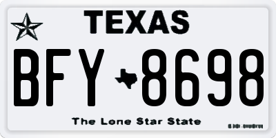 TX license plate BFY8698