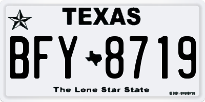 TX license plate BFY8719