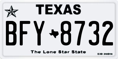 TX license plate BFY8732