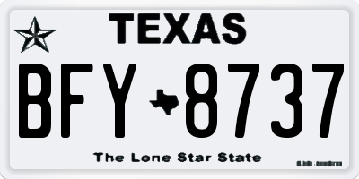 TX license plate BFY8737
