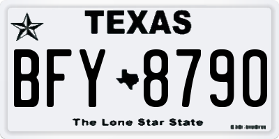 TX license plate BFY8790
