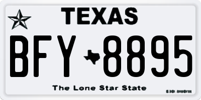TX license plate BFY8895