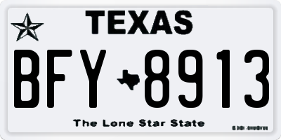 TX license plate BFY8913