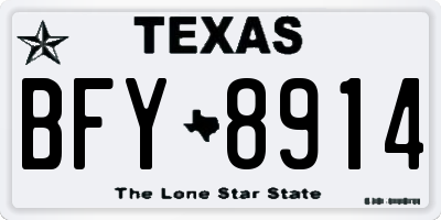 TX license plate BFY8914