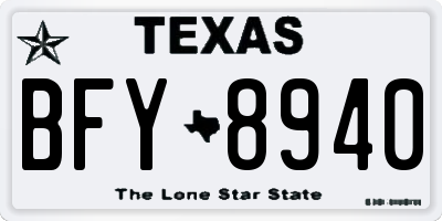 TX license plate BFY8940