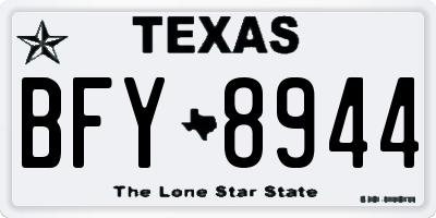 TX license plate BFY8944