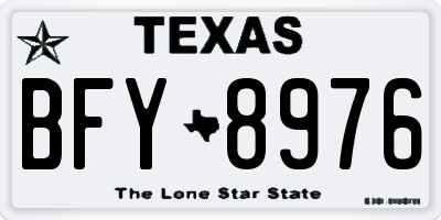 TX license plate BFY8976