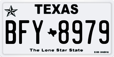 TX license plate BFY8979