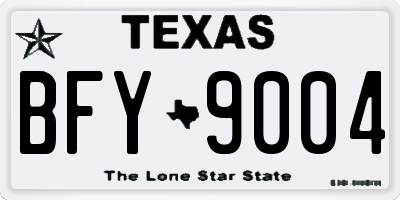 TX license plate BFY9004