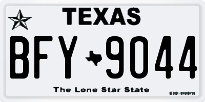 TX license plate BFY9044