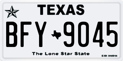 TX license plate BFY9045