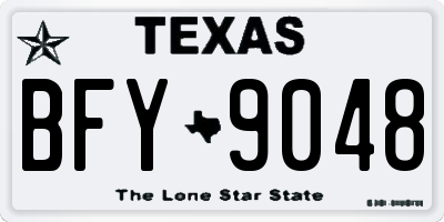 TX license plate BFY9048