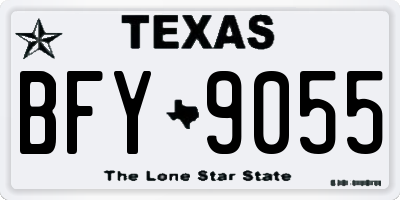 TX license plate BFY9055