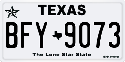 TX license plate BFY9073